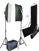 PRO 700W 2 STROBE  lighting  WhiteBlackGreyBlue Backdrop  Stand Kit